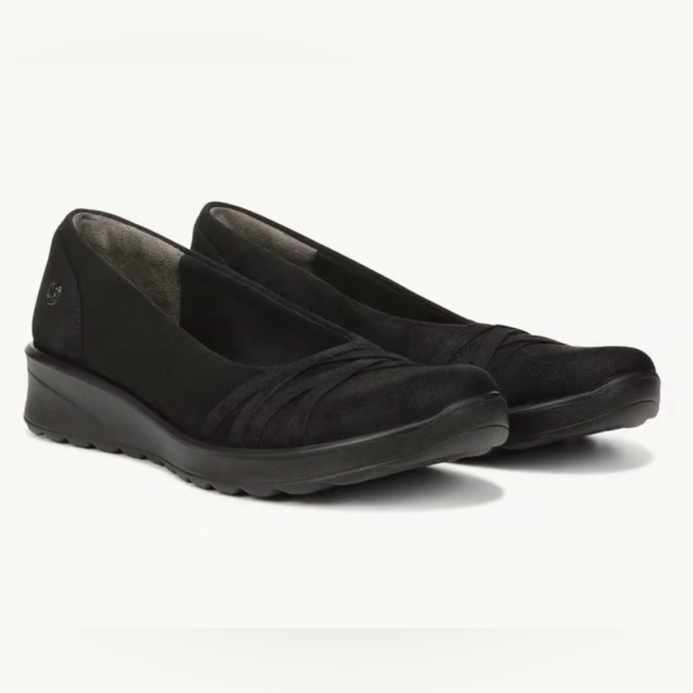 LifeStride Bzees Goody Flats Womens 8.5 Black Comfort Slip On Work Shoes